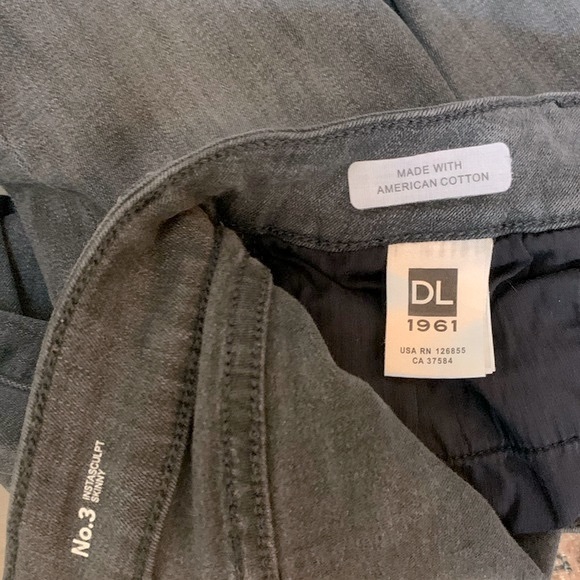 DL1961 x JA Instasculpt Skinny Jeans Size 28 - Distressed with Raw Hem in Gray - Picture 10 of 14